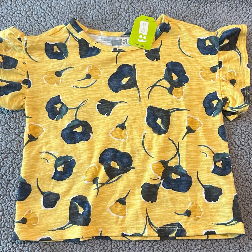 Crazy 8 Yellow Floral Kids Tee